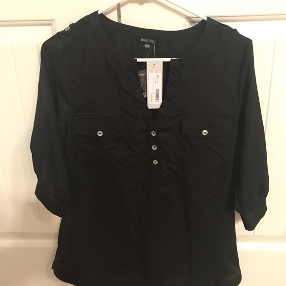 41 Hawthorn Tops - Filbert 3/4 sleeve Popover Blouse